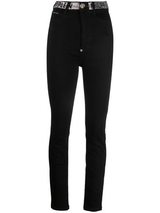 Philipp Plein Jeans skinny con decorazione - Nero