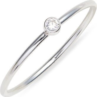 Nashelle Birthstone Ring in April Sterling Silver at Nordstrom, Size 7