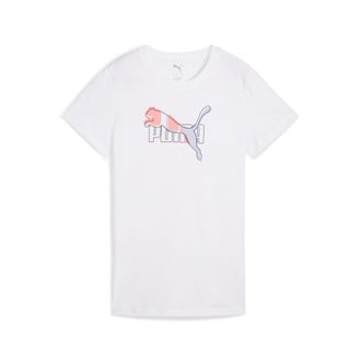 Puma T-Shirt PUMA ESS LOGO LAB TEE, Damen, Gr. XL, weiss (puma wei&szlig;), Jersey, Obermaterial: 100% Baumwolle, bedruckt, regular fit normal, Rundhals, Shirts 