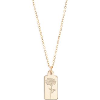 Set & Stones Tawney Birth Flower Pendant Necklace in Gold/november at Nordstrom