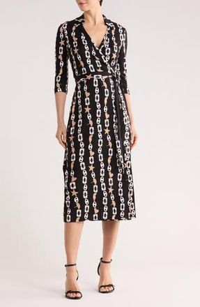 Diane Von F&uuml;rstenberg Abigail Wrap Midi Dress in Charms Large at Nordstrom Rack, Size Xx-Small