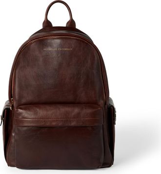 Brunello Cucinelli Calfskin backpack in Burgundy at Nordstrom