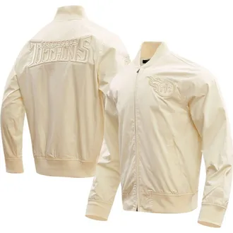 Pro Standard Mens Pro Standard Cream Tennessee Titans Neutral Full-Zip Jacket at Nordstrom, Size Xxx-Large