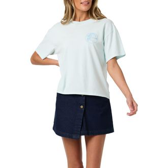 O'Neill OG Salty Circle Surfer Graphic T-Shirt in Pastel Blue at Nordstrom, Size Xx-Large