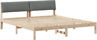 vidaXL Estructura De Cama Negro Y Gris Oscuro 180 X 200 Cm Vidaxl