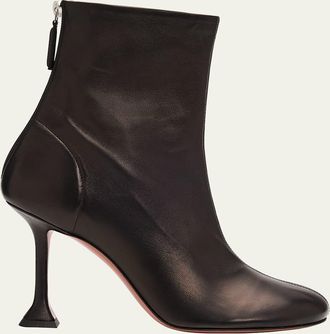 Amina Muaddi 95mm Iris Leather Booties