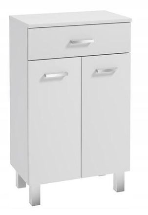 OEM Mobiletto Da Bagno 50x82,5 Cm Con Gambe, Bianco Lucido Mea