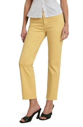 Favorite Daughter The Valentina Super High Waist Straight Leg Jeans in Golden at Nordstrom, Size 29