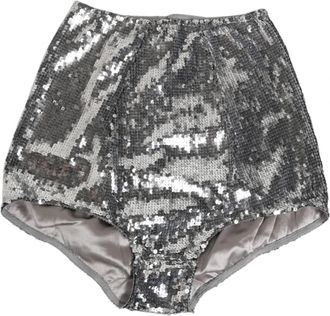 Dolce & Gabbana Zilveren Paillet Slip Girdle Slipje - Dames - Onderbroek - Grijs - S - Nylon - Ondergoed