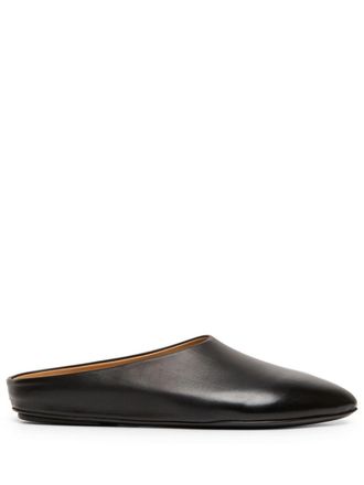 Mars&egrave;ll pointed-toe leather mules - Black