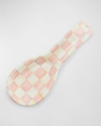 MacKenzie-Childs Rosy Check Enamel Spoon Rest