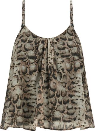 Pinko Grey Snake Print Strap Top