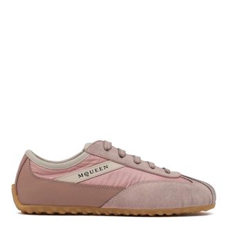 Alexander McQueen Suede Low-Top Sneakers - Dames - Schoenen - Roze - Maat: 40 EU Su&egrave;de