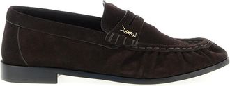 Saint Laurent Dark Brown Suede Loafers