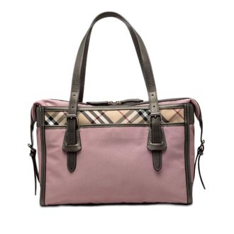 Burberry Pre-owned Burberry Nova Check and Leather Trimmed Canvas Tote Ladies XWZUE844SG32E5KJ