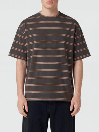 Jil Sander Striped Cotton T-Shirt with Dropped Shoulders