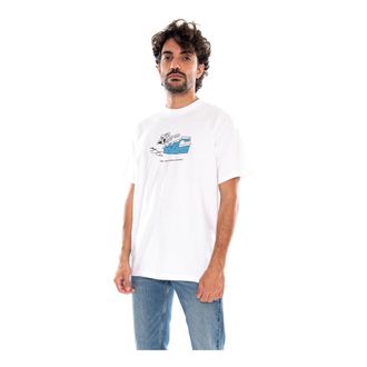 Carhartt Work in Progress Camiseta de pesca en hielo S/S - Tops - Hombre - Blanco - XL