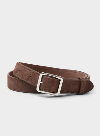 Part Two Womens Square-buckle supple suede belt