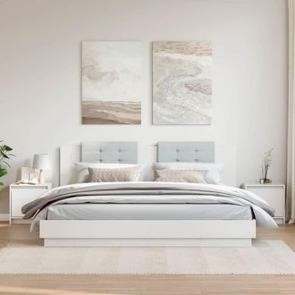 vidaXL Vidaxl - Mesitas De Noche 2 Uds Madera Maciza Pino Blanco 40x30,5x40 Cm