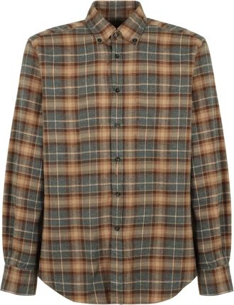 Slowear Camicia a quadri a maniche lunghe - Marrone