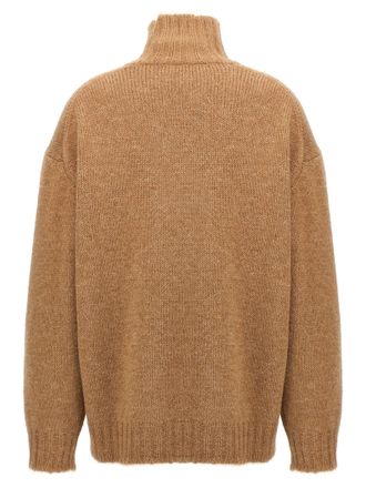 Jil Sander Alpaca Blend Turtleneck Sweater - Camel