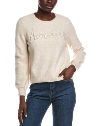 Alberta Ferretti Embroidered Pearl Sweater