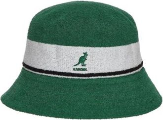 Kangol Gestreepte emmerhoed Turf Green - unisex - Hoeden - Groen - M - Katoen - Accessoires