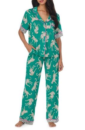Room Service PJs Print Pajamas in Teal Print at Nordstrom, Size Xx-Large