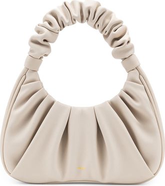 JW PEI Gabbi Ruched Faux Leather Hobo in Ivory at Nordstrom