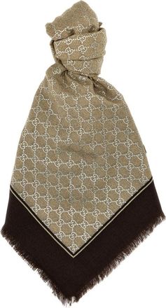 Gucci Brown Logo Scarf