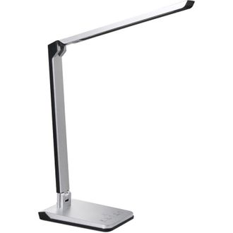 Beliani Home Office LED Lampada da scrivania Materiale sintetico Luminosità e colore regolabili Dimmer Argento Pictor