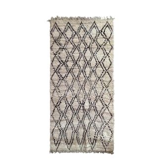 AFK Living Alfombra bereber marroqu&iacute; de pura lana 96 x 220 cm