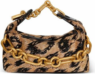 Balmain Sync Mini luipaardpatroon geborduurde tas - Dames - Handtassen - Veelkleurig - ONE Size - Satijn - Tassen