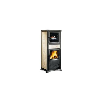 Nordica Estufa De Le&ntilde;a Rossella Plus Forno Evo Liberty Bordeaux - 9,1 Kw - La Nordica - Elegancia Y Funcionalidad Para Espacios Amplios