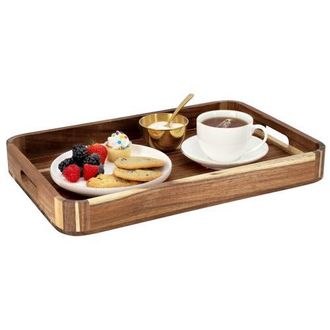 MegaChef Acacia Wood 17.75 x 12 Inch Rectangle Serving Tray at Nordstrom