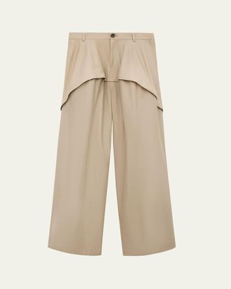 Loewe x Paulas Ibiza Layered Yoke Wide-Leg Trousers