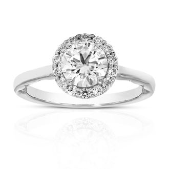 Vir Jewels 1 cttw Lab Grown Diamond Engagement Ring in 14K White Gold For Women