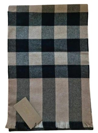 Burberry Cashmere Blend Check Scarf