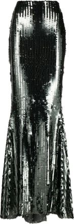 Taller Marmo sequinned maxi skirt - women - Polyester/Polyester - 42 - Silver