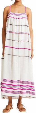 Lemlem Eda Slip Maxi Dress In Zelele Orchid Stripe
