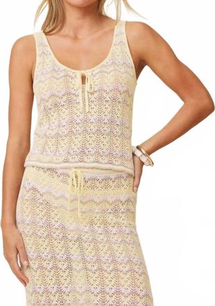 Splendid Eleni Sweater Tank Top In Lemon Drop Multi