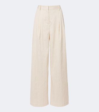 SIMKHAI Grace striped wide-leg pants