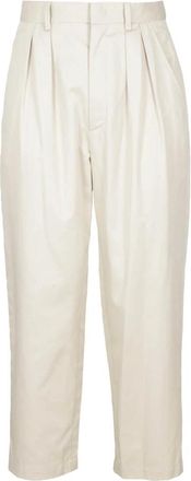 Isabel Marant Cropped Trousers, male, White, W36, Flowy Summer Dress