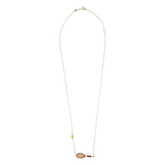 Aliita Tennis Pelota Enamel Necklace - female - ALIITA - Necklaces - Yellow - ONE SIZE - Accessories