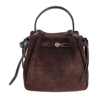Tory Burch Tassen, Dames, Bruin, ONE Size, Leer, Borsa a secchiello