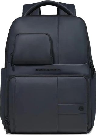 Piquadro multiple-pocket backpack - unisex - Fabric/Polyester - OS - Blue