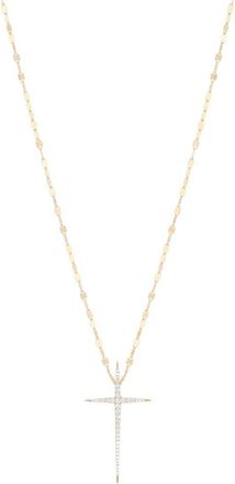 Lana Jewelry Pointed Diamond Cross 14K Gold Pendant Necklace in 14K Yellow Gold at Nordstrom, Size 18