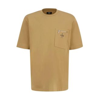 Fendi T-Shirts, male, Brown, S, T-Shirt with Pocket