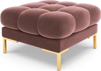 BLOOMINGLOFT Design-Pouf Mamaia Samt - Beine Gold