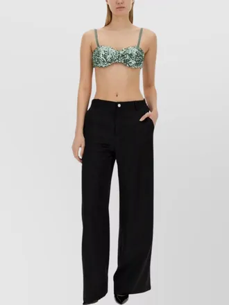 Moschino sequined cropped top